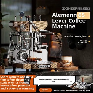 Machine à café semi-automatique à pression manuelle ALMKOPi 6S, pression variable, pour usage domestique et commercial, style italien, avec poignée de traction - Product Image 2