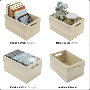 Plateau <span class=keywords><strong>en</strong></span> <span class=keywords><strong>bois</strong></span> de pin naturel à dessus ouvert, boîte de rangement peu profonde <span class=keywords><strong>en</strong></span> <span class=keywords><strong>bois</strong></span> brut pour artisanat, bureau, cosmétiques, présentoir de cadeaux, organisateur - Product Image 5