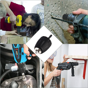 1/4 "Hex Shank için <span class=keywords><strong>3</strong></span>/8"-24UNF adaptörü ile 0.8-10mm anahtarsız Chuck, 2-Piece matkap dönüşüm dönüştürücü Set için darbeli matkap - Product Image 2