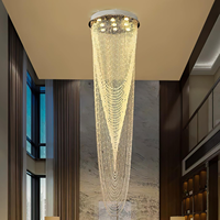 Vente chaude Grand Luxe Cristal Salon Hall Lustre Éclairage Vintage Style Pendentif Lumière Lampe Pour Hôtel
