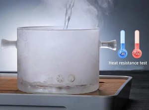 价格实惠的现代式大容量耐热洗碗机可用加厚玻璃锅具，带双把手和盖子 - Product Image 6