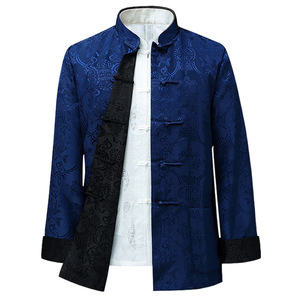 2026 nuovo vestito KJ Tang <span class=keywords><strong>stile</strong></span> <span class=keywords><strong>camicia</strong></span> cinese colletto tradizionale cinese abbigliamento cinese per gli uomini Kungfu Cheongsam Top Hanfu uomo - Product Image 5