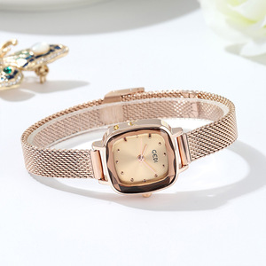 New artistic style women's <b>watch</b> with light luxury mother of <b>pearl</b> face compact dial waterproof stainless steel mesh strap qu - Product Image 2