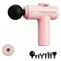 Pistolet de massage musculaire sans fil rechargeable, appareil de thérapie par percussion portatif avec 8 têtes de massage et 6 niveaux de vitesse