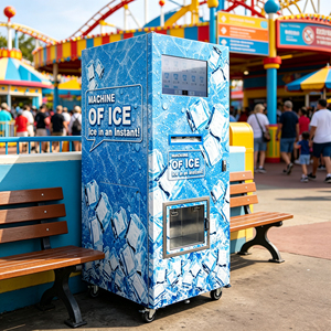 Distributeur automatique de glace en vrac avec grand écran tactile, système de filtration d'eau intégré, idéal pour les stations-service - Product Image 1