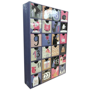 Emballage cadeau <span class=keywords><strong>de</strong></span> noë<span class=keywords><strong>l</strong></span> en carton fait à la main, boîte en carton avec <span class=keywords><strong>calendrier</strong></span> d'entrée 2021 <span class=keywords><strong>2022</strong></span>, nouveauté - Product Image 3