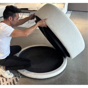 Ensemble de <span class=keywords><strong>causeuse</strong></span> de salon moderne de luxe dernier cri canapé sans cadre 3 places pour mariage canapé inclinable pivotant avec pouf - Product Image 5