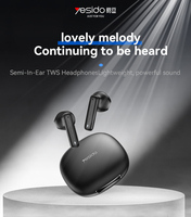 Yesido TWS25 BT5.3 TWS Dengan Mikrofon HD Tanpa Delay Headset Semi-In-Ear Nirkabel Earphone Nirkabel Headphone Nirkabel