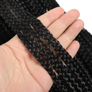 Peluca trenzada sin nudos estilo bohemio al por mayor para mujer, peluca <span class=keywords><strong>de</strong></span> encaje completo sin pegamento con trenzas tipo box, cabello sintético ignífugo con baby hair - Product Image 5