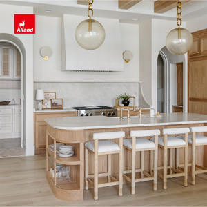 Gabinete de Cocina Empotrado con Marco de Roble Blanco Alland, con Roble Natural Cortado a la Veta, Estilo Shaker, Encimera de Piedra Personalizada Estilo Granja - Product Image 3