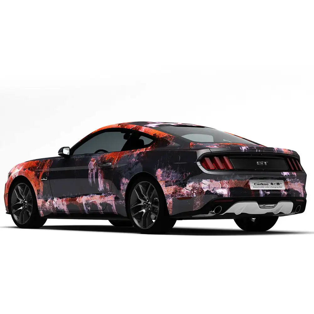 CARKOO Hochwertige Battle Damage Style Farbe PVC Vinyl Auto verpackungs folie Auto folien