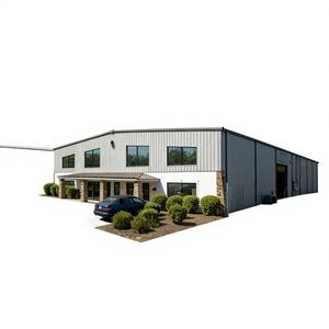 Bâtiment préfabriqué en acier galvanisé de conception moderne, imperméable, pour salle de sport/entrepôt, structure en acier solide avec poutres en H, durée de vie de 50 ans - Product Image 1