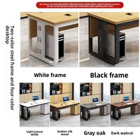 Bureau d'ordinateur en acier LBZ-105X, design moderne et simple, résistant aux taches et à la saleté, avec tiroirs de rangement pour le bureau