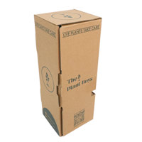 Boîte à fleurs en carton ondulé avec impression colorée et traitement de surface spécial, avec insertion personnalisée de fleurs et de pots