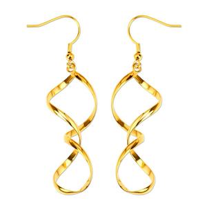 Boucles d'oreilles pendantes plaquées or pour femme – Bijoux fantaisie en promotion - Product Image 1