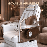 Nouveau fauteuil de pédicure de luxe pour salon de beauté et spa, avec massage des pieds, éclairage LED et système de plomberie, idéal pour la remplacement des fauteuils de pédicure.