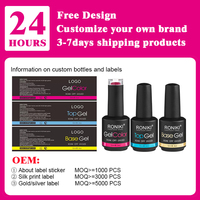 RONIKI 123 Couleurs Fournitures Professionnelles pour Ongles Vernis Gel Soak Off Personnalisé Marque Privée Couleur UV LED Vernis à Ongles Longue Durée
