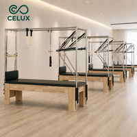 Appareil combiné Cadillac Reformer en bois de chêne certifié CE, équipement professionnel de studio, lit de Pilates Cadillac, direct usine