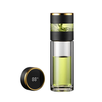 Aeofa – tasse thermos intelligente à double couche 500ml, affichage de la température à led, tasse à thé en verre intelligente