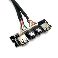 Connecteur USB Audio 9 broches pour panneau avant de boîtier PC, câble de bureau 3,5 mm pour écouteurs et microphone, tressé, charge rapide 3A