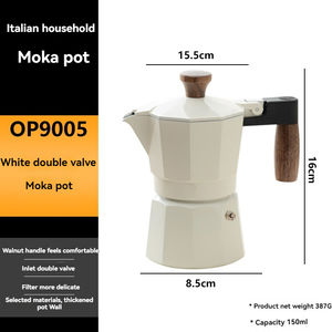 Machine à expresso italienne à extraction de pot de moka à double valve avancée <span class=keywords><strong>cafetière</strong></span> <span class=keywords><strong>Vintage</strong></span> maison extérieure Portable - Product Image 4