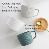 Tasse à thé minimaliste et rustique, petite tasse à café en céramique, verte, mate, nordique, grise et blanche, 8oz, nouveauté