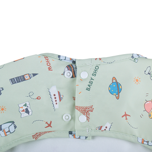 Nouveau produit Bavoir en tissu pour bébé Bavoir à manches longues Couverture de repas Matériel PU Imperméable Bavoirs d'alimentation - Product Image 2
