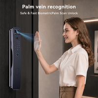 Cerradura Inteligente para Puerta de Madera con Certificación IP65, WiFi, Reconocimiento Facial 3D, Huella Dactilar, Pantalla Grande, Videoportero, Almacenamiento en la Nube