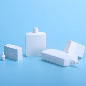 Forma cuadrada 50g 50ml Botella de protección solar Plástico vacío Squeeze Face Body BB Botellas de crema para embalaje de <span class=keywords><strong>gotas</strong></span> de suero - Product Image 5