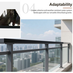 تصميم درج من الجرانيت الأسود بالجملة من المصنع، شواهد قبور مخصصة عالية الجودة من الجرانيت الأسود، جرانيت أسود صيني - Product Image 6