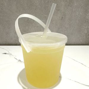 Seau à rhum réutilisable en plastique de 32 oz avec poignée et couvercle anti-éclaboussures pour les soirées cocktail - Product Image 1