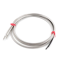 Penguat Sensor Laser Serat Optik Metal Jacket M4 Sudut Kanan IP65 NPN/PNP Pemasangan Berulir Bodi Baja Tahan Karat RoHS