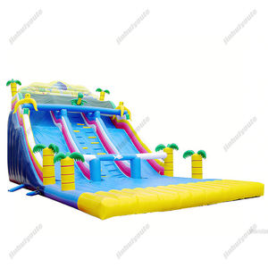 สไลเดอร์น้ำเป่าลมรูปหมีขั้วโลก/เพนกวินธีมหิมะ ขนาดเล็ก สำหรับใช้ในร่ม/กลางแจ้ง วัสดุ PVC คุณภาพสูง ประกอบง่าย - Product Image 6