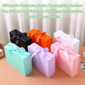 Panier-cadeau en papier personnalisé en gros, boîte-cadeau avec ruban pour anniversaire, bébé, Noël - Product Image 5