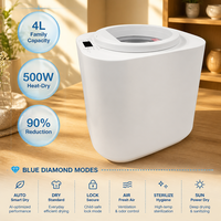 Composteur de déchets alimentaires électrique de 3,3 lb par jour, machine à compostage de cuisine de 4 L, inodore, pour l'intérieur, pour les petites familles