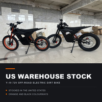 Moto électrique tout-terrain 240 Nm de couple, moteur moyeu 72 V 4500 W de pointe, batterie lithium, pour adultes - Stock US