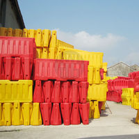 Barreras de tráfico de plástico Dingtian naranja amarillo y rojo carretera Jersey barrera de tráfico barricada