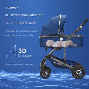 Cochecito de Bebé Bidireccional, Alto, con Posición Sentada <span class=keywords><strong>y</strong></span> Acostada, Plegable, Ligero, con Amortiguación, de Aleación de Aluminio, para Recién Nacidos de 0 a 6 <span class=keywords><strong>Meses</strong></span> - Product Image 2