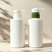 Bouteille de shampoing PE 300 ml, emballage rond en plastique pour lotion et gel douche avec pompe distributeur, couleur personnalisée, fabrication OEM, livraison directe d'usine
