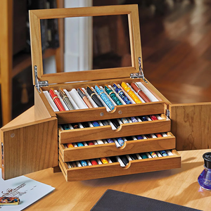 Portalápices de Madera Maciza con Cajones, Organizador de Escritorio para Niños y Oficina, Organizador de Papelería para la Escuela y el Hogar - Product Image 6