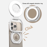 Huizon HZC-L18 Anneau lumineux LED magnétique flexible rechargeable pour téléphone portable, photographie de selfie, utilisation avec appareil photo, qualité studio