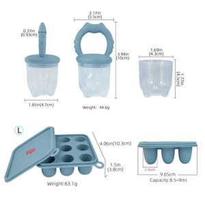 Alimentador de <span class=keywords><strong>frutas</strong></span>, <span class=keywords><strong>mordedor</strong></span> de silicona <span class=keywords><strong>para</strong></span> bebé, juego de caja de regalo <span class=keywords><strong>para</strong></span> bebé recién nacido - Product Image 4