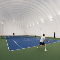 Couverture de court de tennis gonflable hermétique sur mesure avec logo, installation rapide, dôme pneumatique