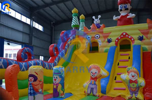 Toptan açık süper Mario sıçrama ev çocuklar için şişme oyun parkı şatosu karikatür Mario çift slayt şişme slaytlar - Product Image 6