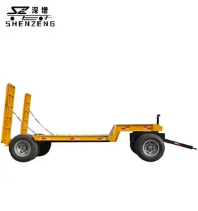 Lage jongen kraan graafmachine vervoer tractor flatbed trailer met ladder
