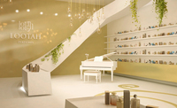 Conception d'intérieur de boutique de parfums sur mesure, service tout-en-un |   Décoration de boutique de parfums de luxe moderne et écologique avec éclairage LED sur mesure