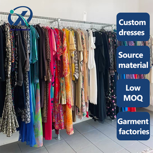 Guangzhou Women's Clothing Fabricante Pequeno Lote Design Personalizado Nova Alta Qualidade Elegante Casual Halter Mulheres Vestidos - Product Image 1