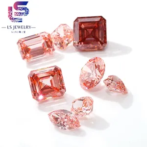 High quality supplier starsgem HPHT&CVD various shapes 1ct to 2ct colorful pink lab grown diamond