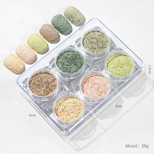 ผงกำมะหยี่สีมาการอง 6 สี ผงวิ้งประกายสำหรับตกแต่งเล็บ ผงกำมะหยี่เนื้อนุ่มหรูหรา ให้เอฟเฟกต์น้ำตาล สำหรับตกแต่งเล็บ - Product Image 5