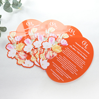 Tarjeta de invitación de tarjeta de menú acrílica naranja personalizada 2025 para cumpleaños/boda/Fiesta y restaurante
